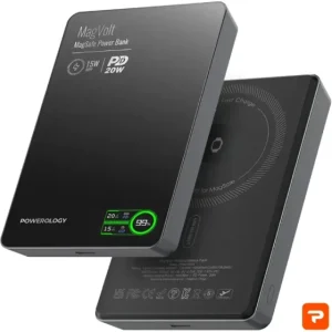 پاور بانک پاورولوژی مدل MagVolt_PPBCHA75 ظرفیت 10000 میلی آمپر ساعت